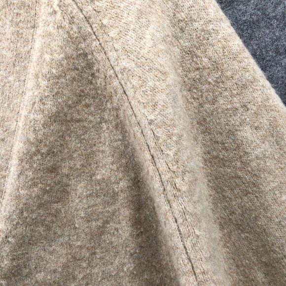 Uniqlo Souffle Yarn Cardigan Womens S Beige Sweater V-Neck Button Front - Picture 7 of 11
